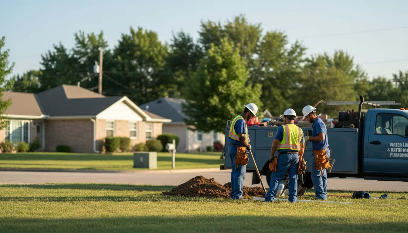 Residential water line and bathroom plumbing service in Clear Lake, WI